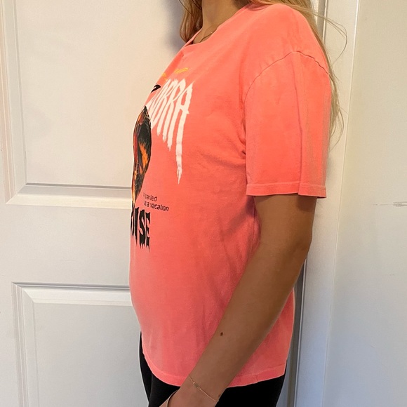 Neon peach/orange snake (cobra) t shirt. Size XS made in turkey. 100% cotton - Picture 2 of 10